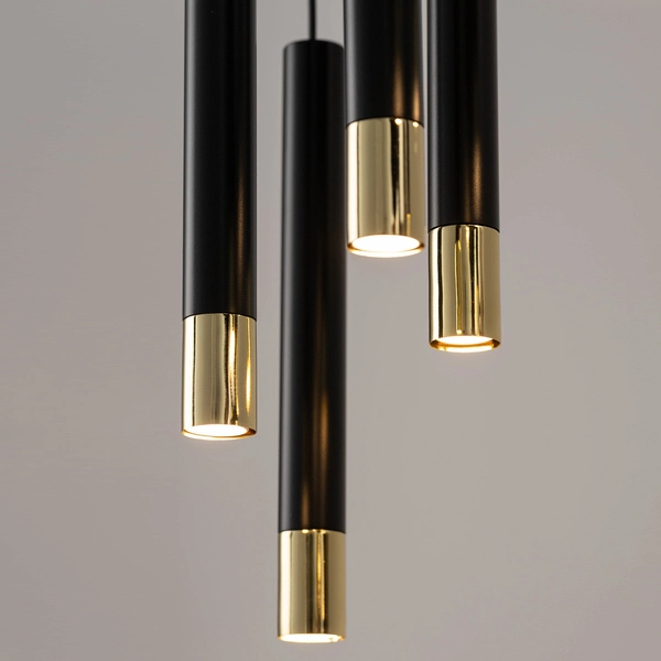 Loftowa lampa wisząca Sopel Grand 33395 3-płomienna czarna złota