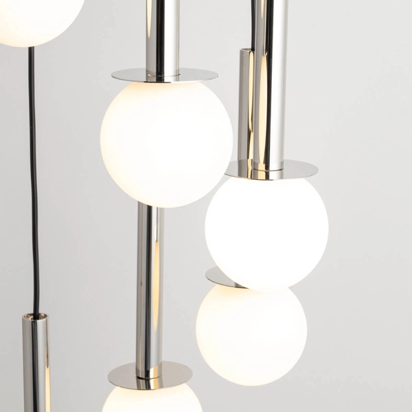 Dekoracyjna lampa zawieszana Daisy 40766 Sigma kule biała srebrna