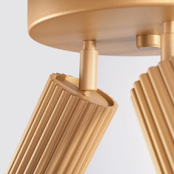 Potrójna lampa sufitowa KARBON SL.1563 z regulacją tubki złote