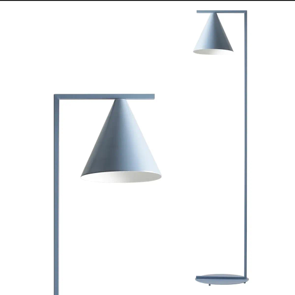 Nowoczesna lampa podłogowa Form Floor 1108A16 Aldex do sypialni niebieska