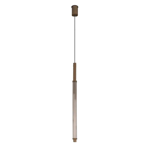 Wisząca lampa podłużna tuba Astako mosiężna 5230 LED 2W 3000K do jadalni