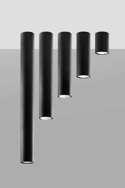 LAMPA sufitowa SL.0436 metalowa OPRAWA tuba downlight czarna