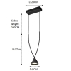 Stożek lampa wisząca Mia ST-1758 Step LED 6W 3000K do salonu czarna