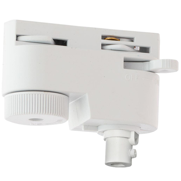 Szynowy adapter 1-fazowy 1020 Zumaline metal biały