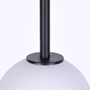 Wisząca lampa modernistyczna Faro K-4885 kulista nad łóżko czarna