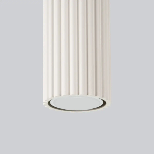 Sufitowa lampa ryflowana KARBON SL.1587 tubka do salonu beżowa