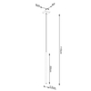 Zwisająca lampa Pastelo SL.1170 do salonu tuba złota OUTLET