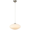 Lampa wisząca nad stół Locus 108437 Markslojd owalna szklana biała