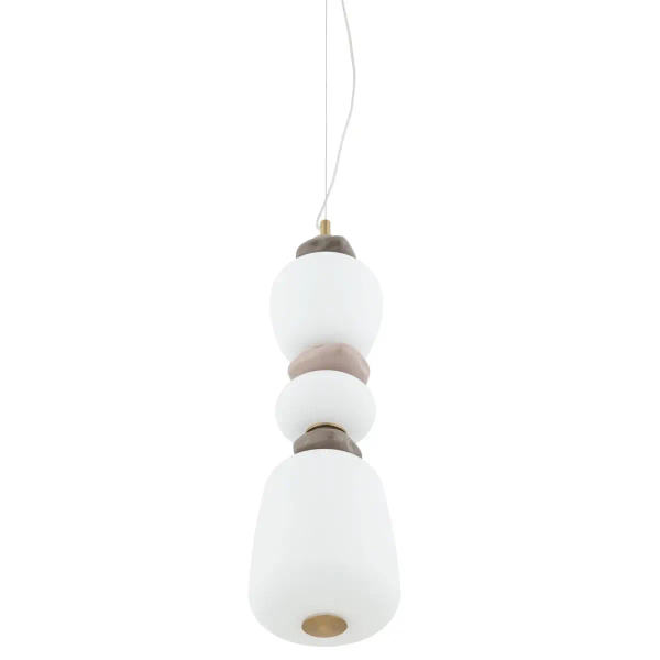 Ceramiczna lampa wisząca CERAMIC 11701 LED 19W 3000K szara biała