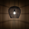 Wisząca lampa Haiti 11166 japandi klatka koszyk bambusowa czarna