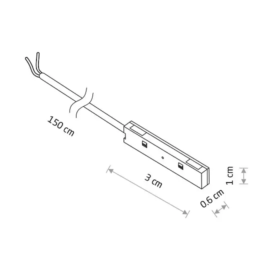 Moduł prowadzący zasilania do szyn 1-obwodowych 11736 czarny