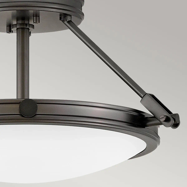 Nowoczesna sufitowa lampa Collier HK-COLLIER-SF-S-BX okrągła czarna