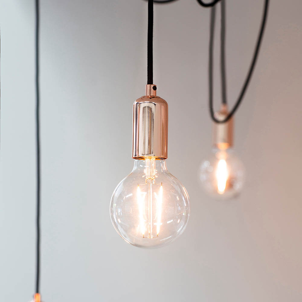 Salonowa lampa wisząca pająk Studio 76580 nad stół miedziany