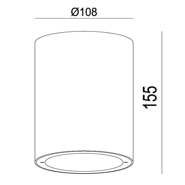 Balkonowa lampa sufitowa VOLANTIS 27107/01/30 Lucide IP54 punktowa czarna