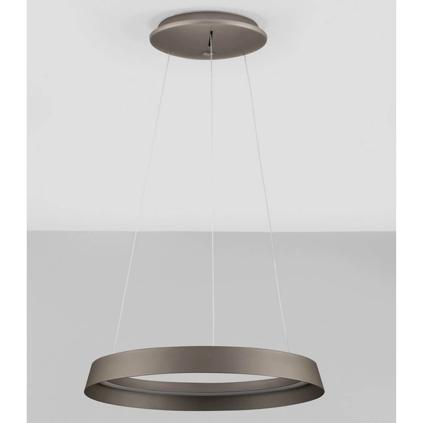 Lampa wisząca nad łóżko BATALLAS LE44787 LED 38W 3000K ring brązowy