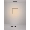 Prostokątna zwisająca lampa ROVILLA LE45488 LED 25W 3000K czarna