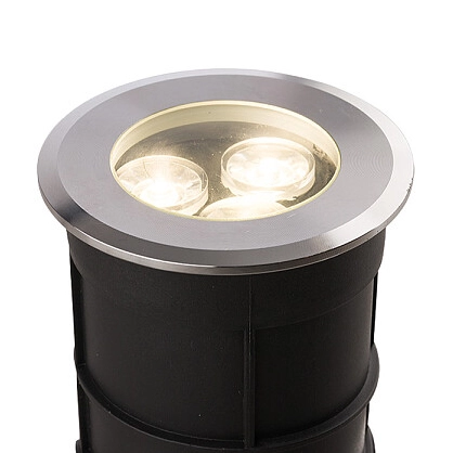 Okrągła lampa najazdowa PICCO 9104 LED 3W 3000K srebrna IP67