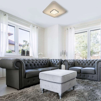 Plafon LAMPA sufitowa YAX ML4402 Milagro kwadratowa OPRAWA glamour LED 24W 3000K – 6000K z efektem gwiazd biała chrom