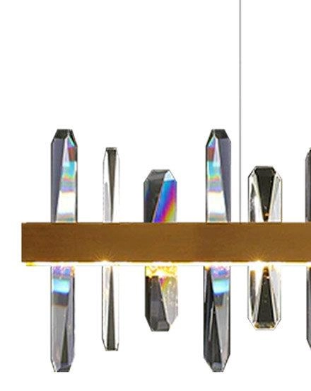 Podwieszana lampa glamour Arctic SMP0099 gold Step LED 104W 3000K kryształ złota