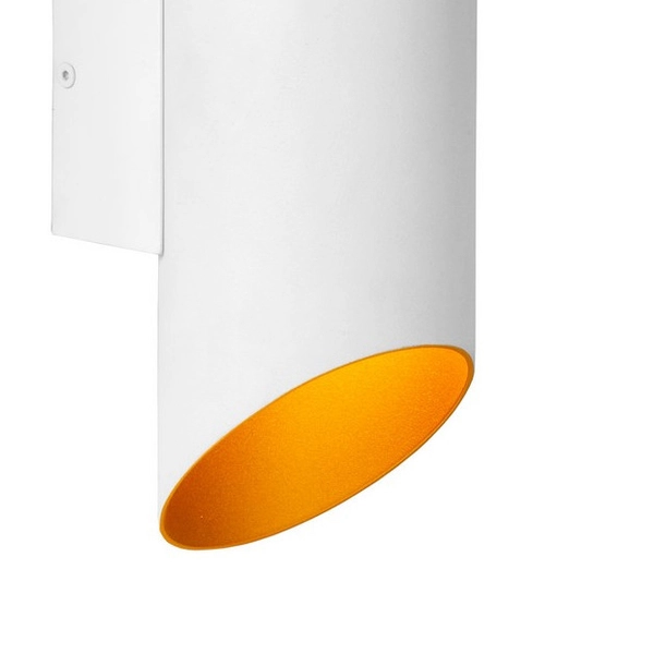 LAMPA ścienna QUIRIJN 09233/01/31 Lucide metalowa OPRAWA tuba kinkiet biały złoty