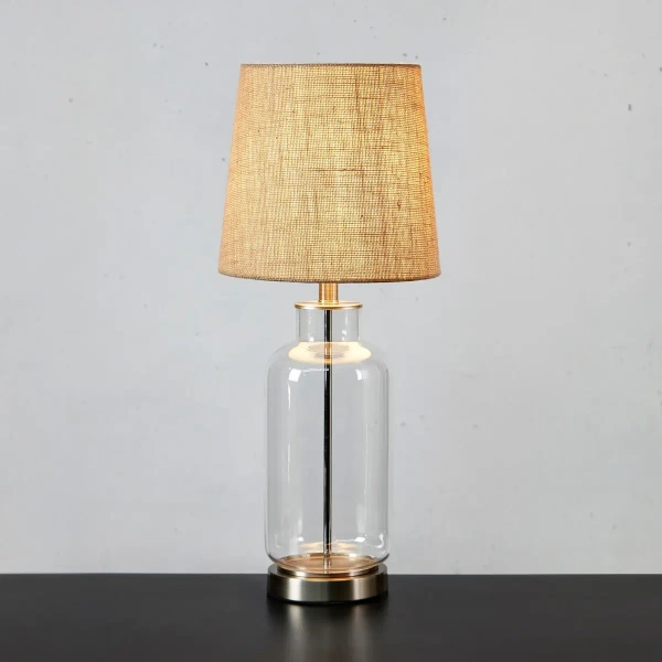 Lampka stołowa Costero 108694 Markslojd tuba abażur naturalna przezroczysta