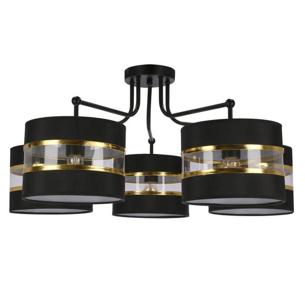 Sufitowa lampa nowoczesna Andy 35-06158 Candellux pająk czarny złoty