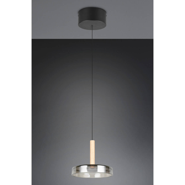Wisząca lampa CELESTE 354910132 Trio LED 10W 3000K zwis czarny srebrny