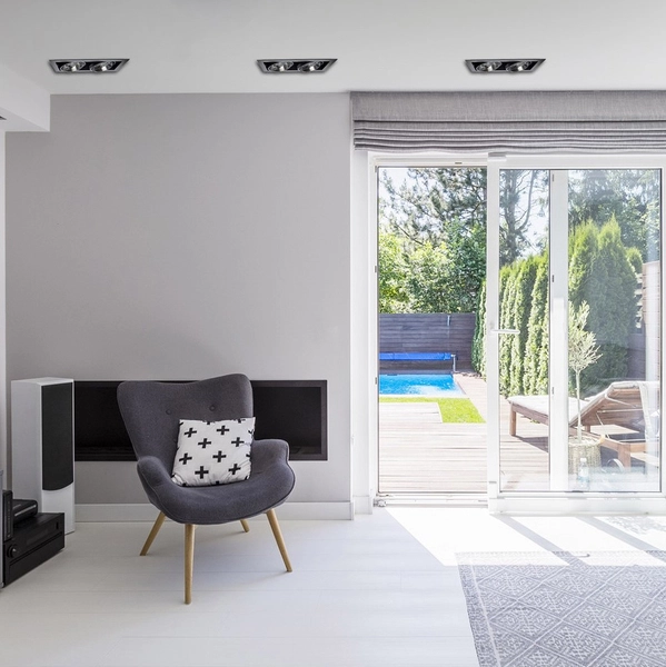 Wpust LAMPA sufitowa PLAZA ML4742 Milagro prostokątna OPRAWA metalowa wpuszczana czarna