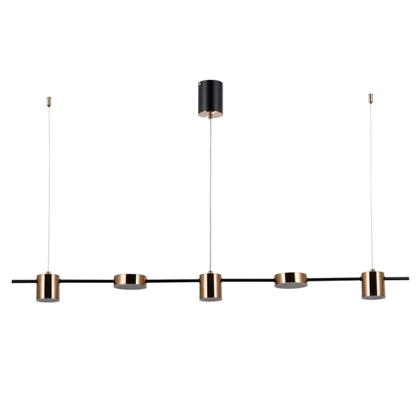 LAMPA wisząca REMDAL PND-16374-5-BK-4K Italux modernistyczna OPRAWA LED 30W 3000K metalowe sticks czarne