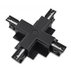 Łącznik-X Track AZ4302 do 3-fazowego systemu szynowego podtynkowy czarny