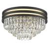 Kryształowa lampa sufitowa NAICA C0525-05A-P7D7 glamour czarna złota