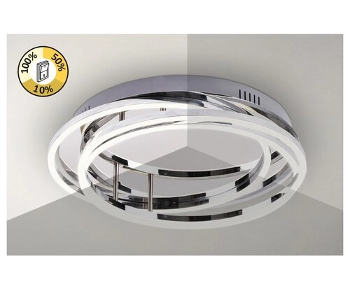 LAMPA sufitowa SELENA 2183 Rabalux okrągła OPRAWA metalowy plafon LED 40W 4000K pierścienie rings chrom