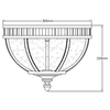 Zewnętrzna LAMPA sufitowa stropowa Halleron KL-HALLERON-F Elstead KICHLER ogrodowa OPRAWA rustykalna outdoor IP44 czarna przezroczysta