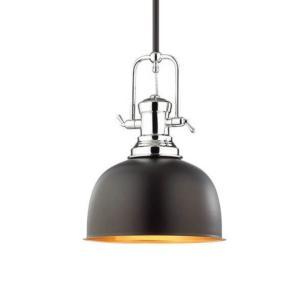 Zwieszana lampa kopuła Laredo MA04431CB-001 Italux nad stół czarny