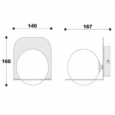 Nowoczesna lampa ścienna DAVY 04211/01/36 Lucide kula szary biały