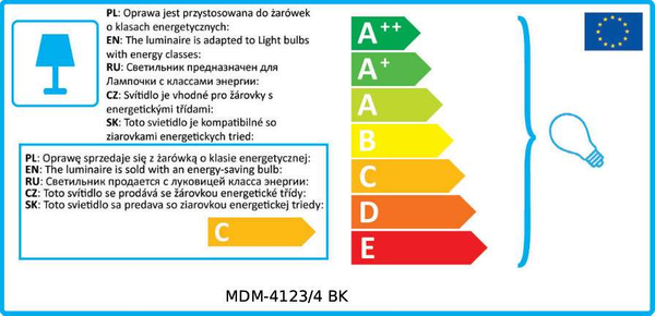 LAMPA wisząca FERRAND MDM-4123/4 BK Italux szklana OPRAWA zwis kule balls molekuły czarne białe