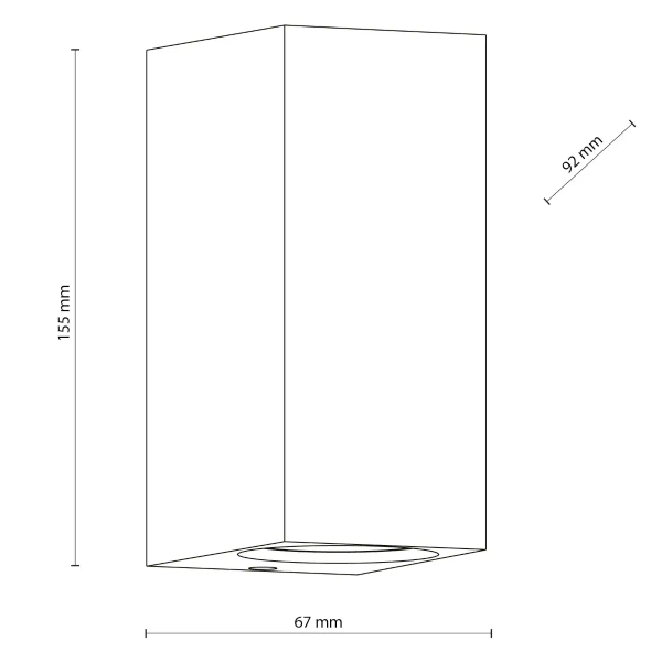 Naścienna lampa zewnętrzna Axis 10970 prostokątna IP44 szary