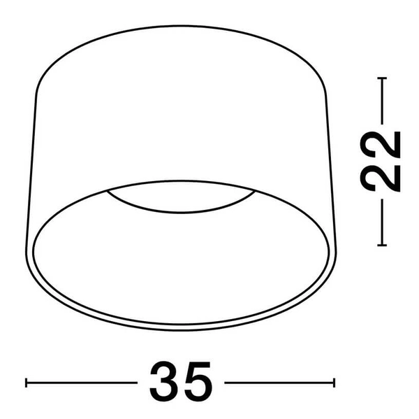 Plafoniera jadalniana CAMPANERO LE44805 LED 24W 3000K tuba biały czarny