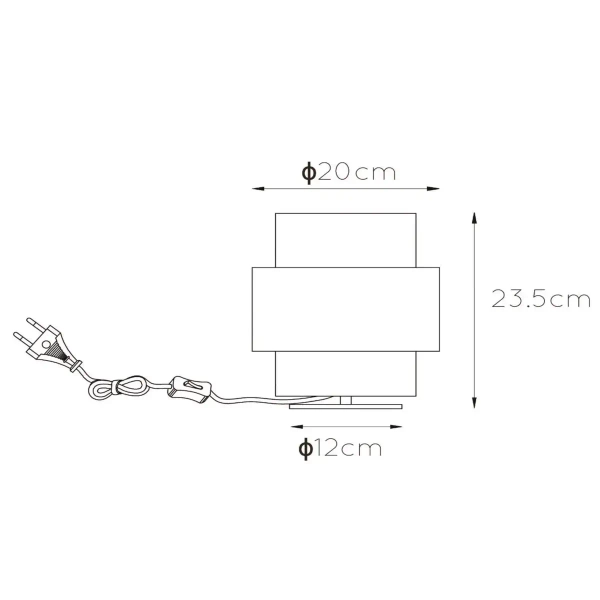 Stolikowa lampka Firmin 45597/20/02 Lucide z wtyczką biała złota