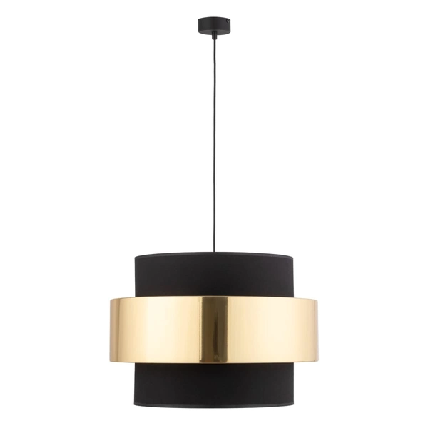 Wisząca lampa glamour tuba Calisto 4706 TK Lighting okrągła czarna złota