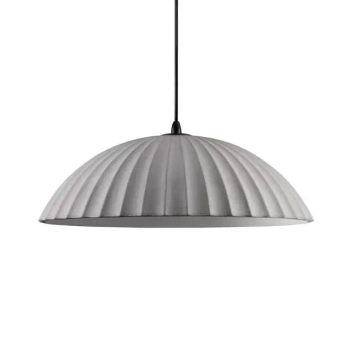 Wisząca lampa z betonu GIRONTO LE45303 nad wyspę kopuła szara