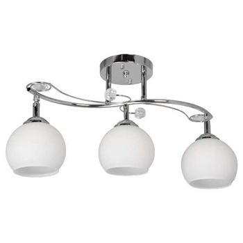 LAMPA sufitowa VEN W-A 1523/3 metalowa OPRAWA z kryształkami glamour chrom biała