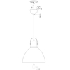 LAMPA wisząca EAGLE 106551 Markslojd metalowa OPRAWA zwis kopuła biała