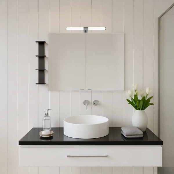 Podłużny kinkiet nad lustro Apa ML2251 LED 6W 4000K IP44 chrom