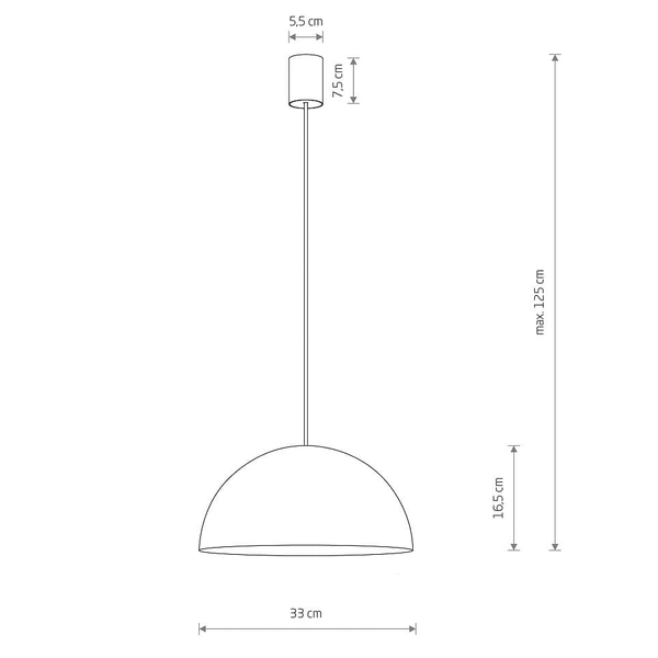 Wisząca lampa do salonu Hemisphere Super 10701 Nowodvorski biała złota