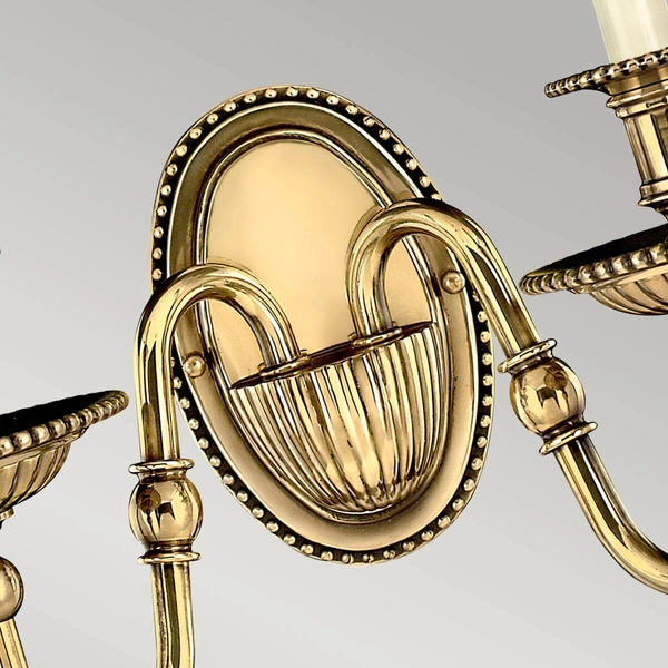 Lampa na ściane z abażurami Cambridge HK-CAMBRIDGE2+2xLS162-WHT Hinkley mosiądz biały