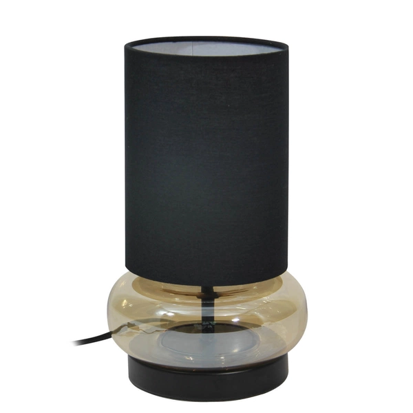 Stołowa lampka z abażurem Epiro TB-43648-BL-AMB Italux czarny bursztynowy