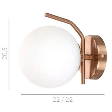 Kinkiet LAMPA ścienna CARIMI WL-3300-1-BK Italux metalowa OPRAWA loftowa kula szklana grafitowa biała