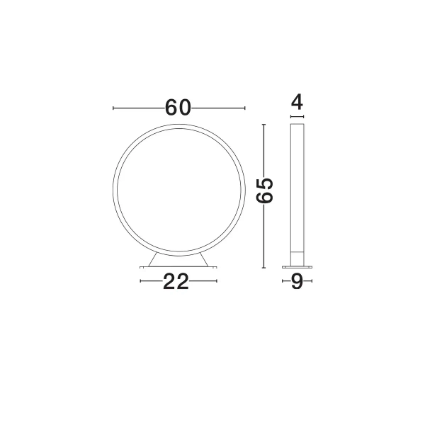 Okrągła lampa stojąca VINQUESA LE75136 LED 10W 3000K IP54 czarny