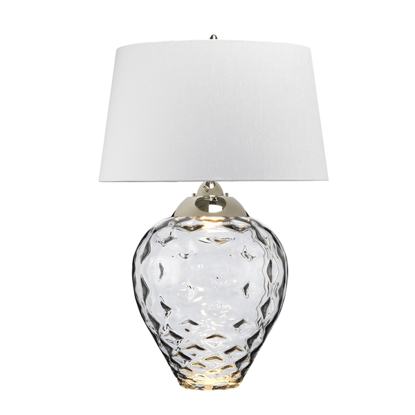 Stołowa lampa QN-SAMARA-TL-LRG-SMK przydymione szkło nikiel